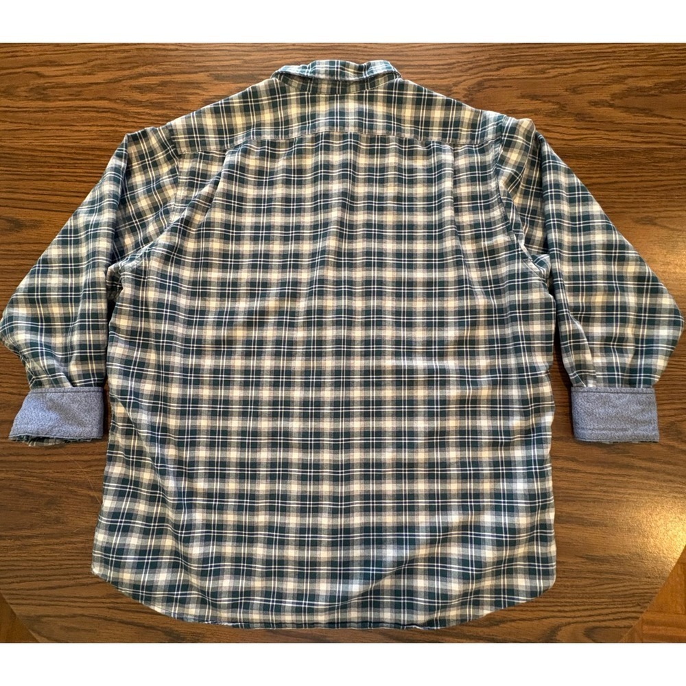 Cremieux Classics Button Down Shirt Mens XL Green Navy Plaid Cotton Tartan EUC - Picture 4 of 13